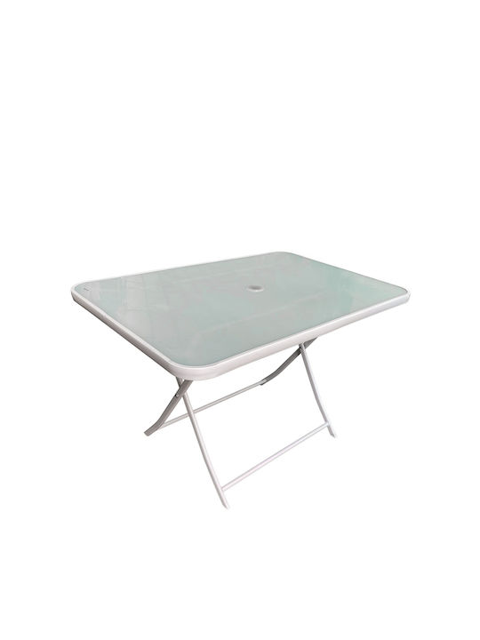 Tisch Zusammenklappbar White 110x75x71cm