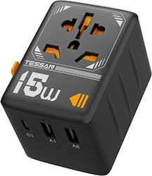 Tessan to Universal Plug Adapter 15W