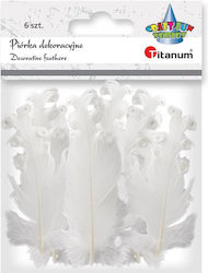 Titanum Craft Feathers White Set of 6pcs