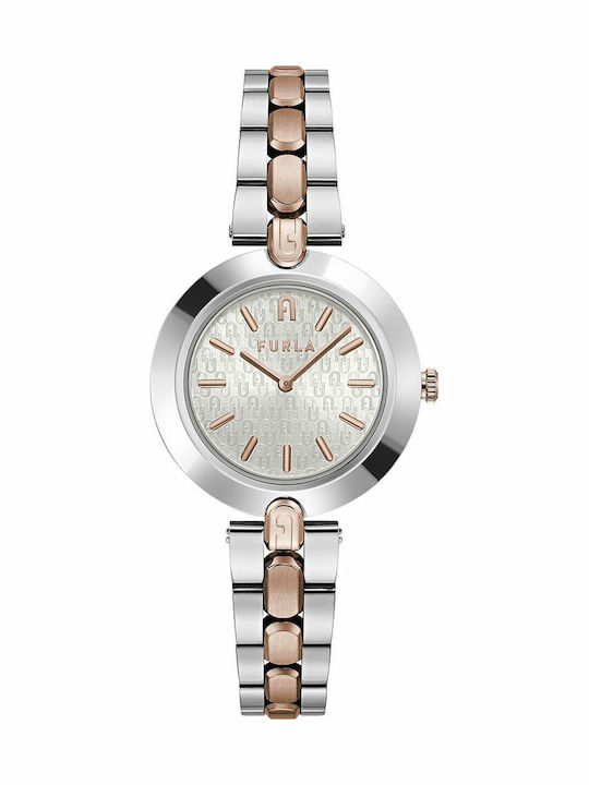 Furla Damen Uhr mit Gray Metallarmband