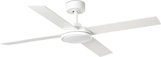Faro Barcelona Saint L Ceiling Fan 132cm with Light Fixture White