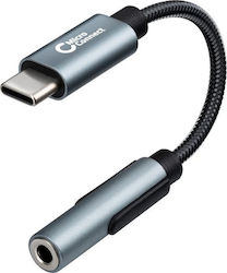 Ta2b Usb-c Type-c Male To Pd 60w Usb-c Type-c Charging + 3.5mm Audio Female Earphone Adapter Silver Grey