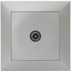 Adeleq TV Antenna Socket in Silver color 15-0156