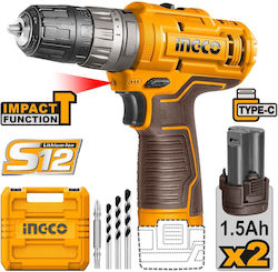 Ingco Schlagbohrmaschinen Bohrschrauber Batterie 12V