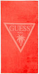 Guess Beach Towel Velour Triangle Beach Towel 180x100 Cm E4gz03sg00l Fluo Coral