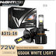 Nighteye Λάμπες Αυτοκινήτου H4 LED 6500K Ψυχρό Λευκό 12-24V / 12V / 24V 72W 2τμχ
