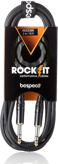 Bespeco Cable 6.3mm male - 6.3mm male 3m (RKSS300)