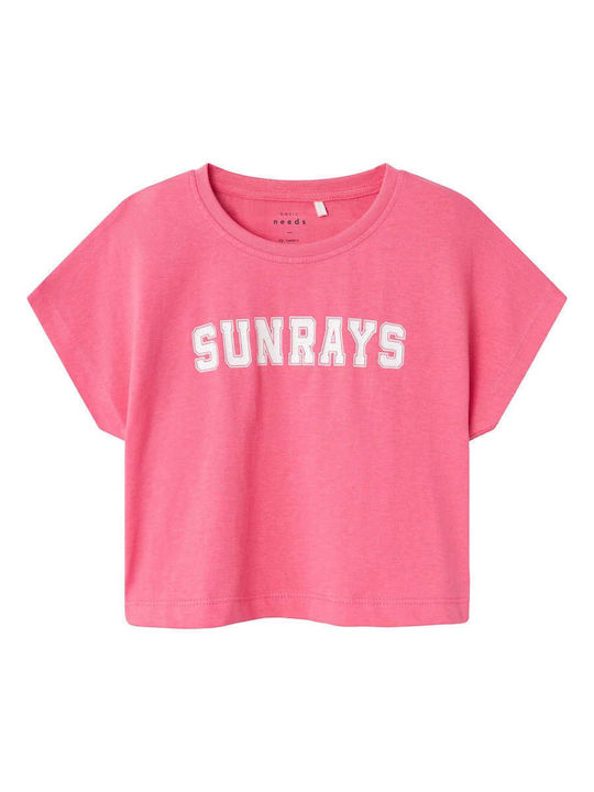Name It Kids' Crop Top Short Sleeve Pink