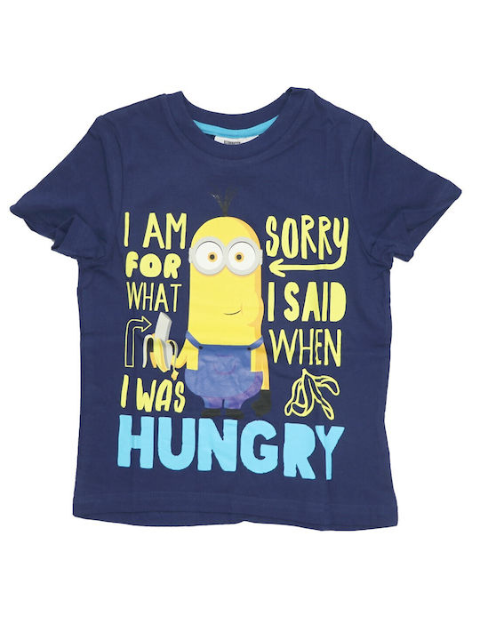 Minions Kinder Shirt Kurzarm Dunkelblau