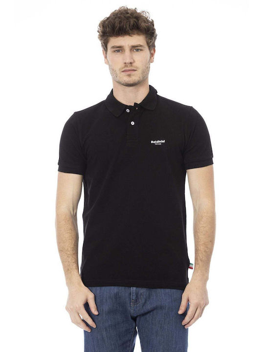 Baldinini Men's Short Sleeve Blouse Polo Black