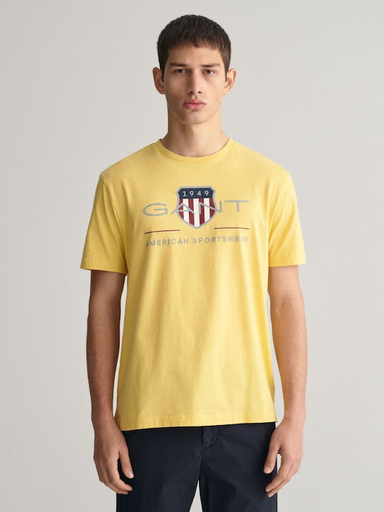 Gant Archive Shield T-shirt Κίτρινο