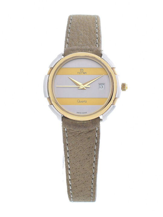 Tetra Women's Watch with Gray Leather Strap