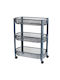 Kitchen Rack Plastic 3 Tiers Blue 46.5x26x59cm