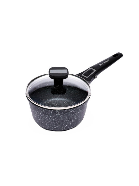 Techwood Tiefe Kochtopf aus Aluminium 18cm