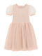Children's Dress Short Sleeve Tulle Pink