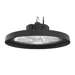 Eurolamp Φωτιστικό Καμπάνα 200W Φυσικό Λευκό 36000lm με Ενσωματωμένο LED Μαύρο Ø15.3cm