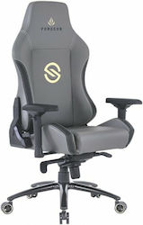 Forgeon Spica Leather Gaming Chair with Adjustable Arms Gray