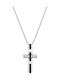 Rosso Amante Herren Kreuz aus Stahl mit Kette