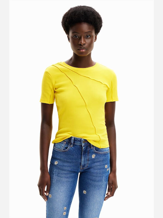 Desigual Γυναικεία Μπλούζα Κίτρινη