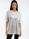 Freestyle Damen Bluse Silber