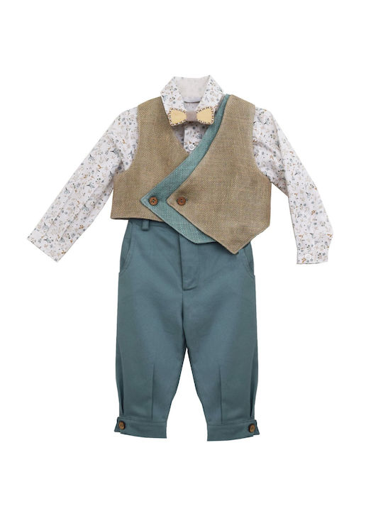 Nst Nastasia Costum De Botez Cu Vestă Pentru Bă...