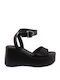 Commanchero Original Women's Leather Platform Shoes Black