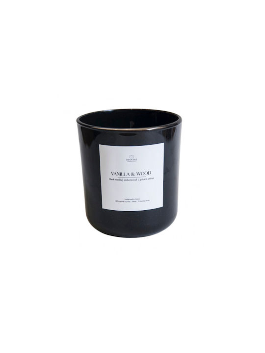 Duos Dei Scented Soy Candle Jar with Scent Vanilla Black 1pcs