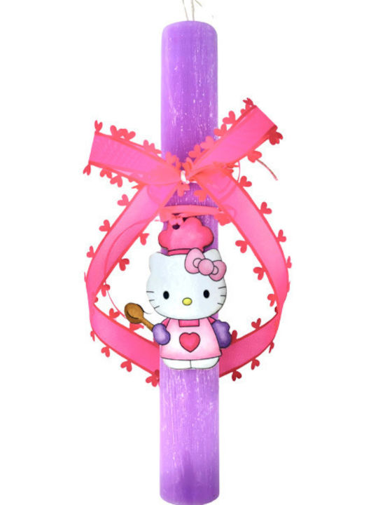 Πασχαλινή Λαμπάδα Hello Kitty Στρογγυλή με Κουτί Στοιχείο