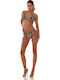 Out Of Africa Bikini Slip mit Schnürchen Braun