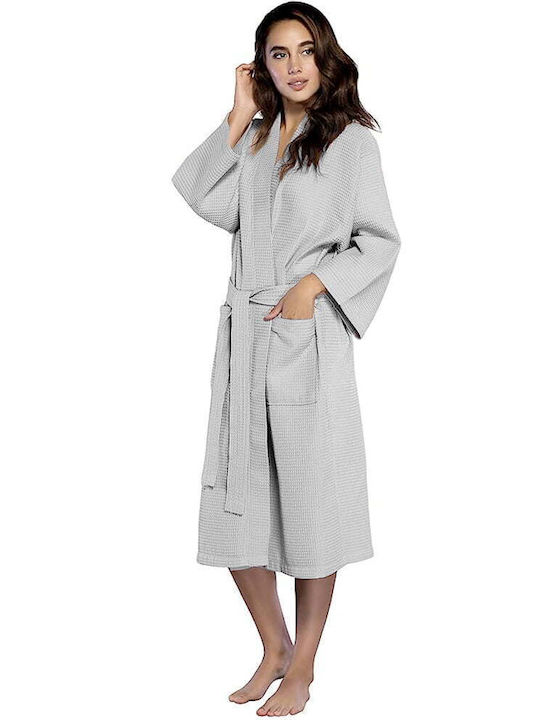 Quasar Spa Collar Bathrobe Light Grey 300gr/m²