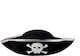 Bukanier-Piratenhut 34x9cm Schwarz Silber