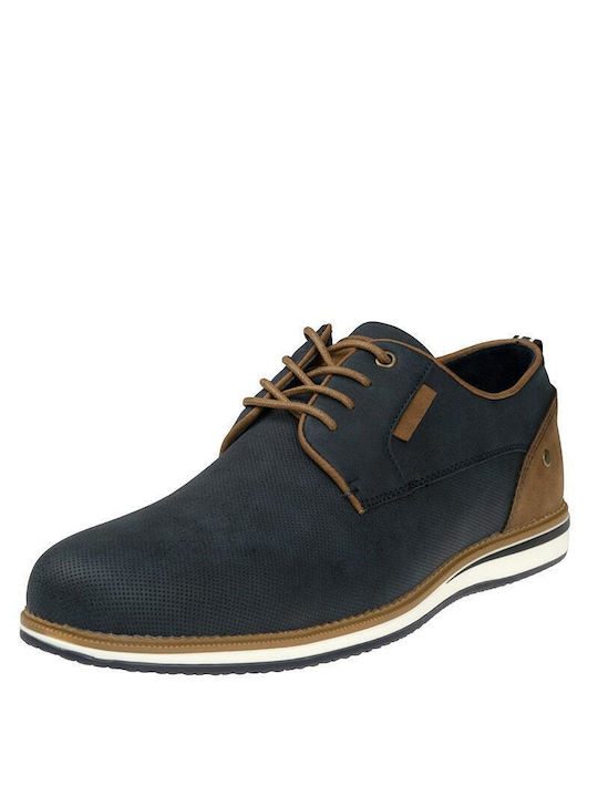 B-Soft Men's Synthetic Leather Casual Shoes Blue