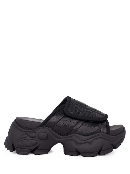 Buffalo Binary Damen Flache Sandalen in Schwarz Farbe