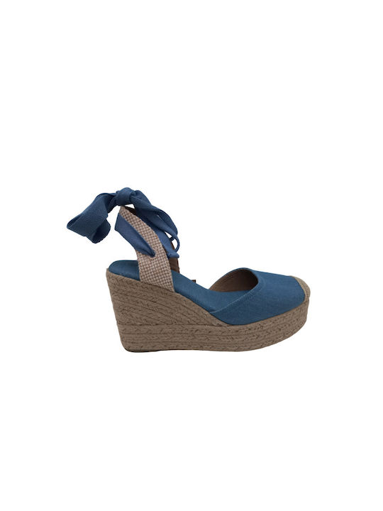 Alta Moda Anatomic Women's Platform Espadrilles Blue