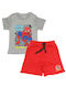 Marvel Kids Set with Shorts Summer 2pcs gri Sp S 52 12