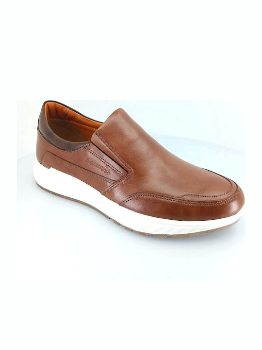 Boxer Leder Herren Slip-Ons Tabac Braun
