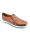 Boxer Men's Leather Slip-Ons Tabac Brown
