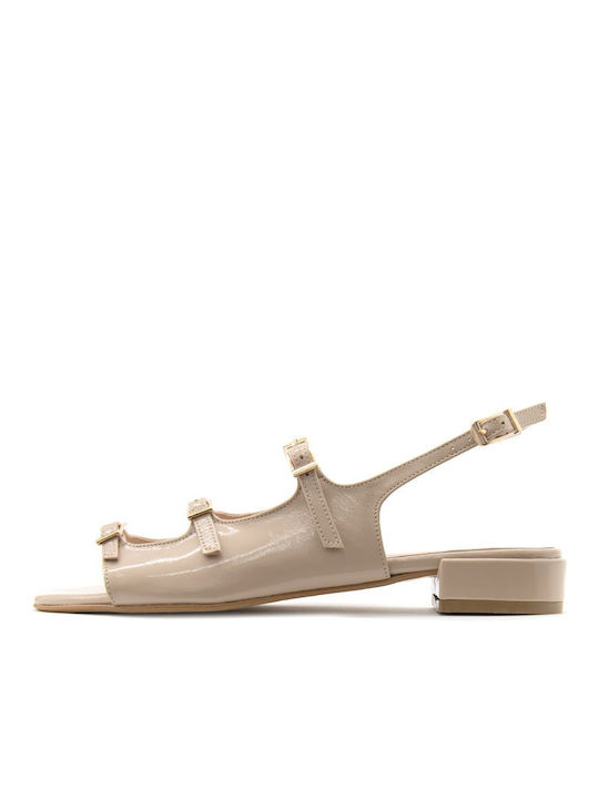 I Athens Leather Women's Sandals Beige