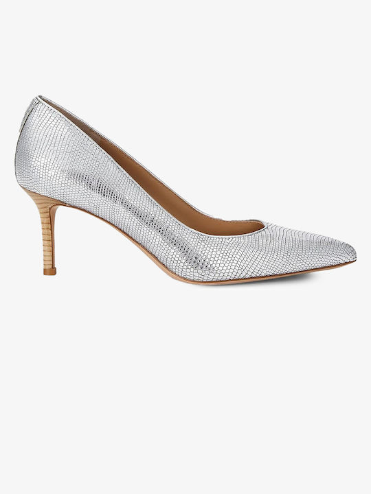 Ralph Lauren Leather Silver Heels