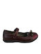 Kids Ballerinas with Hoop & Loop Closure Burgundy