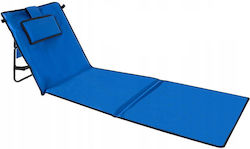 Trizand Foldable Beach Sunbed Blue with Pillow 164x50cm