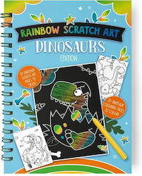 Activity Book Rainbow Scratch Art Dinosaur