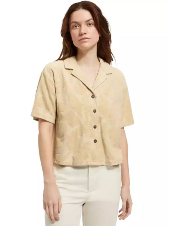 Scotch & Soda Women's Long Sleeve Shirt Mocca