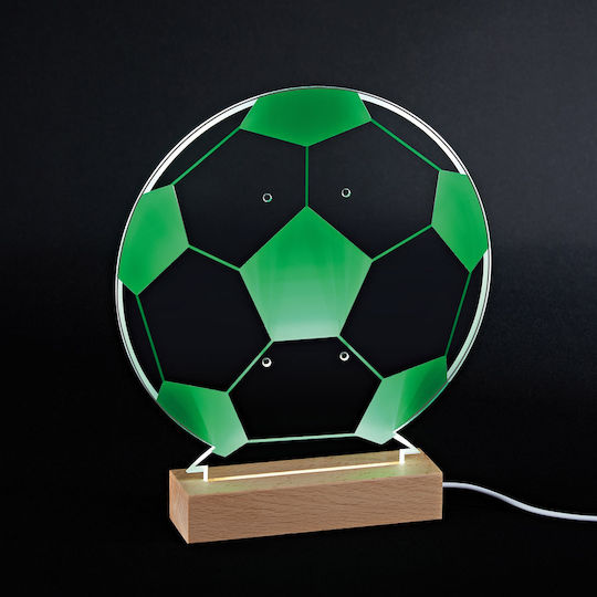 Настолна плексигласова лампа с LED основа Panathinaikos 25cm M12017