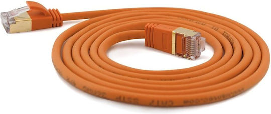 Wantec U/UTP Cat.7 (10Gbps) Καλώδιο Δικτύου Ethernet 0.25m Πορτοκαλί