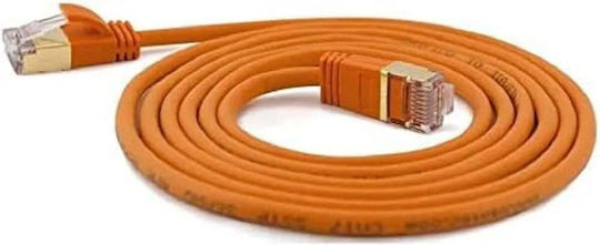 Wantec U/UTP Cat.7 10Gbps Network Cable Ethernet Length 0.25m Orange