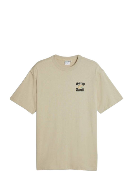 Puma T-shirt Bărbătesc cu Mânecă Scurtă beige