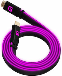 Floating Grip Cable HDMI male - HDMI male 3m Ροζ
