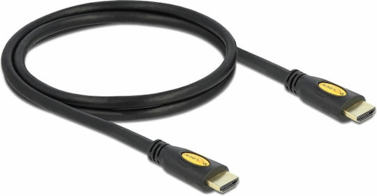 DeLock Cablu HDMI De Sex Masculin - HDMI De Sex Masculin 1m Negru