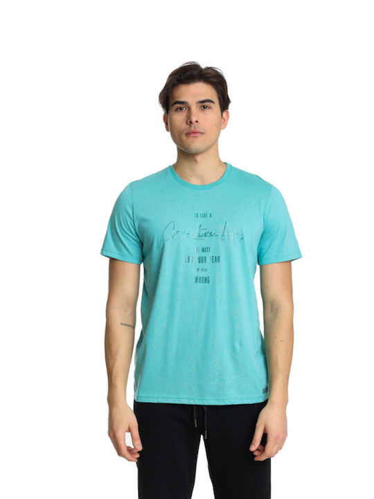 Paco & Co Herren T-Shirt Kurzarm Turquoise